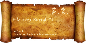 Péchy Kornél névjegykártya