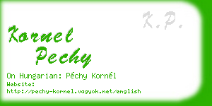 kornel pechy business card